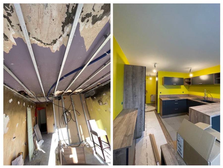 Isolation plafond d'hôtel — Besançon, chantier RUSHITI Rénovation